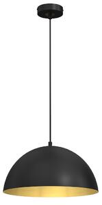 Závesné svietidlo Beta, 1x zlaté/čierne kovové tienidlo, (fi 35cm), b