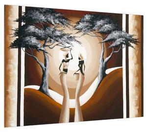 Orientálny obraz dvoch žien a stromu (70x50 cm)