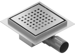 Mexen Flat-Q M08 podlahový vpust štvorcový 12 x 12 cm, inox - 1010512