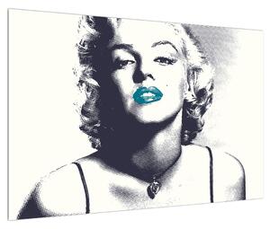 Obraz Marilyn Monroe s modrými perami (90x60 cm)