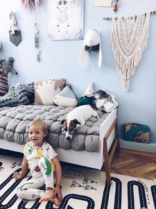 Drevko Detská posteľ Lotta 160 x 80 cm (2 farby) - Sivá