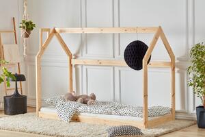 Drevko Detská posteľ domček - 200 x 90 cm Zásuvka: Áno