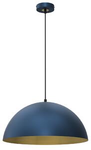 Závesné svietidlo Beta, 1x zlaté/tmavomodré kovové tienidlo, (fi 45cm), db/g