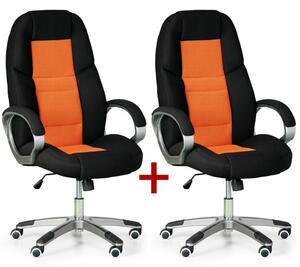 Kancelárske kreslo KEVIN 1+1 ZADARMO, oranžová