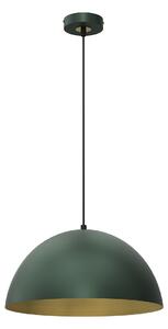 Závesné svietidlo Beta, 1x zlaté/zelené kovové tienidlo, (fi 35cm), gr/g