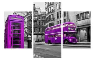 Obraz Londýna vo farbách fialovej (90x60 cm)