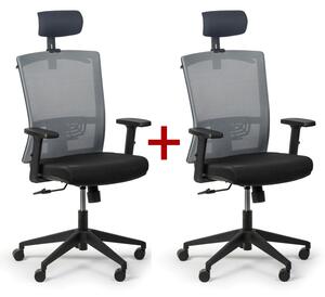Kancelárska stolička FELIX 1+1 ZADARMO, sivá