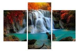Jesenný obraz vodopádov (90x60 cm)