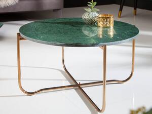 Noble konferenčný stolík 62 cm zlatá/zelená