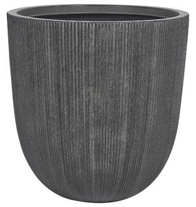Kvetináč čierny polyresin 48 x ø 44 cm vysoký moderný minimalistický izbový vonkajší črepník