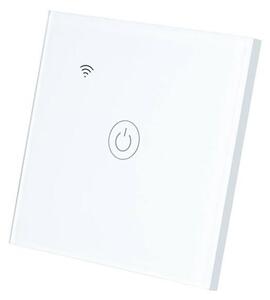 Dotykový vypínač jednonásobný č.1 + WIFI sklenený biely LTC