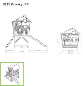 Drevko Záhradný domček pre deti Crooky 500