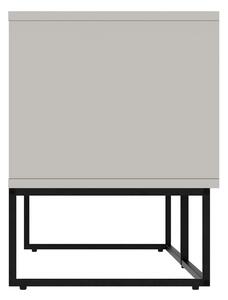 MUZZA TV stolík s poličkou pili 176 x 57 cm biely