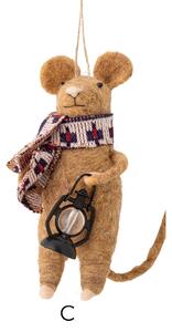 Plstená vianočná ozdoba Peo Brown Wool C