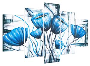 Obraz modrých makovíc (150x105 cm)