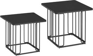 Konferenčné stolíky 2 ks, 50 x 45 x 50 cm, čierne