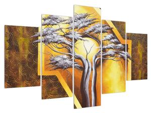 Orientálny obraz stromu a slnka (150x105 cm)
