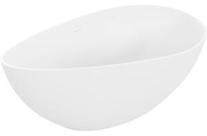 Mexen Parma voľne stojaca vaňa z konglomerátu 160 x 95 cm, biela matná - 57231609500