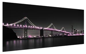 Nočný obraz mostu (120x50 cm)