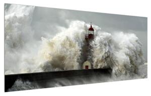 Obraz vodnej búrky (120x50 cm)