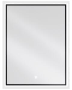 Mexen Erma kúpeľňové zrkadlo s podsvietením 60 x 80 cm, LED 6000K, proti rosneniu, čierny rám - 9814-060-080-611-70