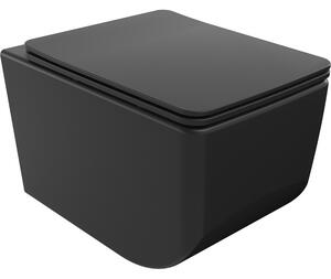 Mexen Vera WC misa Rimless s pomaly zatvárajúcim sa sedadlom slim, duroplast, čierna matná - 30164070
