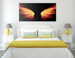 Obraz ohnivé anjelské krídla