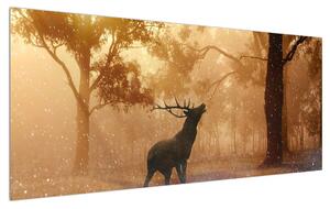 Obraz jeleňa v ruji (120x50 cm)