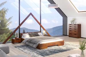 Luxusná posteľ Scando z borovicových hranolov, 180x200cm, orech