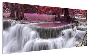 Obraz jesenných vodopádov (120x50 cm)