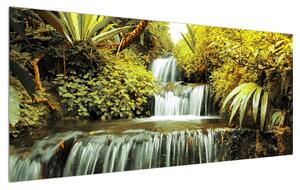 Obraz indonézskych vodopádov (120x50 cm)