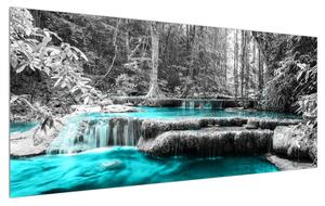 Zimný obraz rieky (120x50 cm)