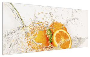 Obraz šťavnatých pomarančov (120x50 cm)