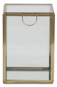 Dekoratívny sklenený úložný box v zlatej farbe Mirina – Light & Living