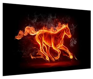 Obraz koňa v ohni (90x60 cm)