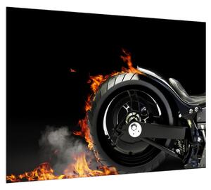 Obraz bicykla v ohni (70x50 cm)