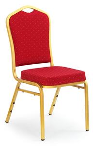Halmar K66 stolička bordowá, zlatá