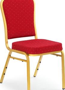 Halmar K66 stolička bordowá, zlatá