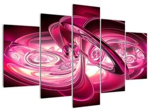 Obraz ružových fraktálov (150x105 cm)