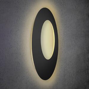 Escale Blade Open LED nástenné svietidlo čierne Ø 79 cm