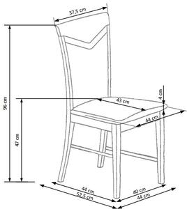 Halmar CITRONE jedálenská stolička antická čerešňa II / mesh 1