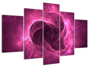 Obraz modernej ružovej abstrakcie (150x105 cm)