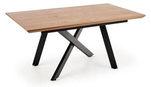 Halmar CAPITAL 2 stôl prírodná dýha, doska - dub prírodný, nohy - čierna