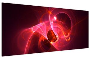 Moderný obraz ružovej abstrakcie (120x50 cm)