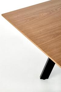 Halmar CAPITAL 2 stôl prírodná dýha, doska - dub prírodný, nohy - čierna