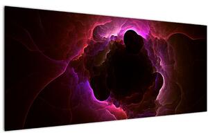 Obraz - abstrakcie mraku (120x50 cm)