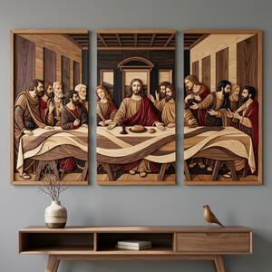 Drevený obraz s UV tlačou - Posledná večera - Da Vinci