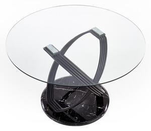 Halmar OPTICO stôl, doska - transparentná, nohy - čierna