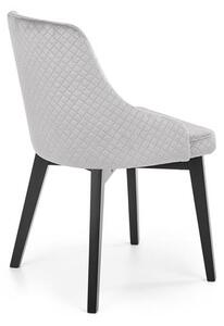 Halmar TOLEDO 3 stolička čierna / čal. velvet prešívaný Karo 4 - MONOLITH 85 (svetlo šedá)