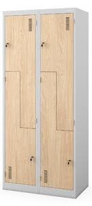 Šatníková skriňa typu L sivá / dub sonoma: Eco Design JULIA, 800 x 1850 x 450 mm